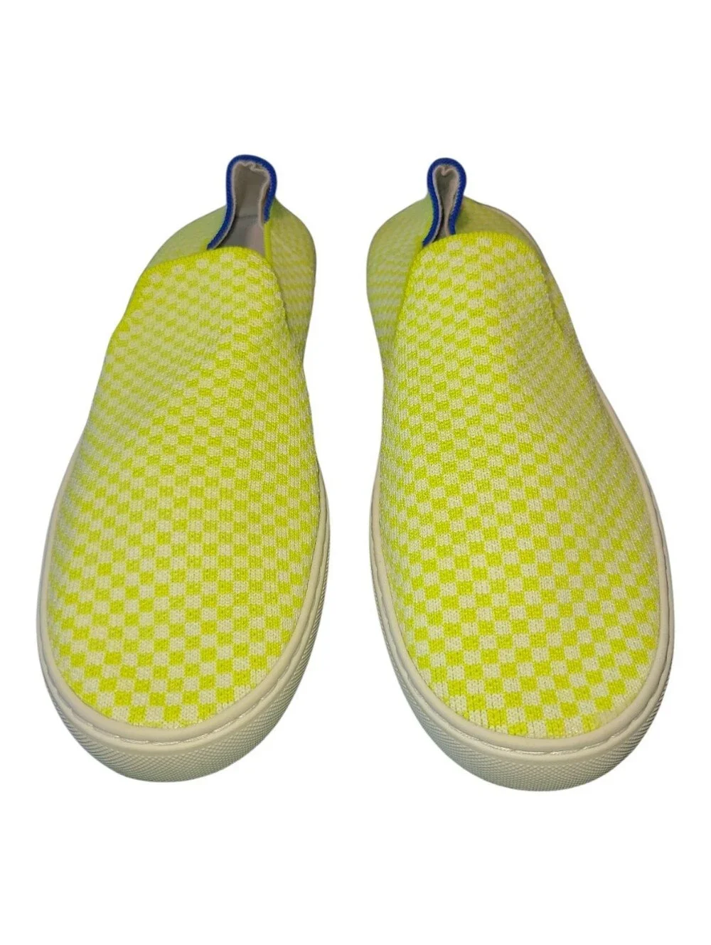 Rothy's Slip On Sneakers In Citron Honeycomb Checker Pattern W Size 10